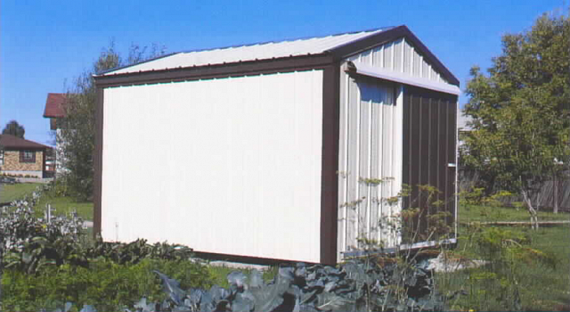 Ivory Shed with Black Coffee Trim